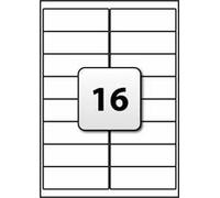 indigo® Multipurpose White A4 Labels - 100 Sheets per Box - Inkjet, Laser, and Copier (16 Label Per Sheet (99 x 33.9mm))