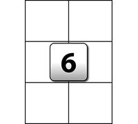 indigo® Multipurpose White A4 Labels - 100 Sheets per Box - Inkjet, Laser, and Copier (6 Label Per Sheet (99.1 x 93.1mm))