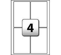 indigo® Multipurpose White A4 Sticker Labels-Inkjet, Laser, Copier-Versatile Sticker Labels for FBA, UPC, Packaging, Sold, Barcodes-Waterproof and Durable, 100 Sheets-4 Label Per Sheet(139 x 99.1mm)