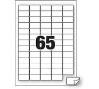 indigo® Multipurpose White A4 Sticker Labels-Inkjet, Laser, Copier-Versatile Sticker Labels for FBA, UPC, Packaging, Sold, Barcodes-Waterproof and Durable, 100 Sheets-65 Label Per Sheet(38.1 x 21.2mm)