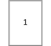 indigo® Multipurpose White A4 Labels - 100 Sheets per Box - Inkjet, Laser, and Copier (1 Label Per Sheet (199.6 x 289.1mm))