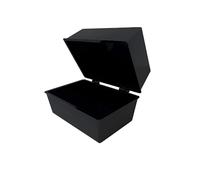 Indigo® Office Index Record Card Box - Durable Black Filing Box for (5"x 3") Cards, Ideal for Organizing Notes, Contacts, and Records
