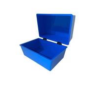 Indigo® Office Index Record Card Box - Durable Blue Filing Box for (6" x 4") Cards, Ideal for Organizing Notes, Contacts, and Records