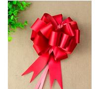 indigo Pack of 2 Large 50mm Pull Bows - Christmas, Valentines, Weddings, Gifts Venue Decorations Ribbons (Red)