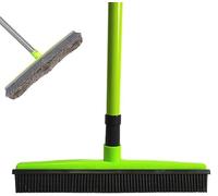 Indigo Pet Hair Remover Broom,Multi-Surface Squeegee Rubber Broom,Rubber Broom Pet Hair Remover,Pet Hair Removal Broom,Fur Remover Broom with Telescoping Handle (Green)