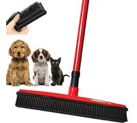 Indigo Petco Hair Remover Broom,Multi-surface Squeegee Rubber Broom, Rubber Broom Pet Hair Remover (Color : Red)