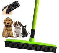 Indigo Petco Hair Remover Broom,Multi-surface Squeegee Rubber Broom, Rubber Broom Pet Hair Remover (Color : Green)
