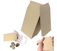 Indigo® Plain Money Dinner Brown Manilla Envelopes - Durable, Eco-Friendly (Pack of 50)