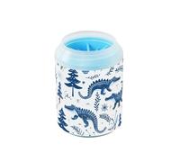 Indigo Playful Alligator Reusable Mud Paw Clean Station Soft Silicone Brush Feet Grooming Supplies for Medium to Large Dogs