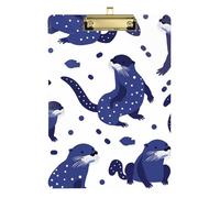 Indigo Playful Otter Polka Dot clipboards for Nurses Acrylic Cute for Homework Pediatric Size 9 x 12.5 Tabla para escribir con Clip