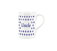 Indigo Polka Dots Spots Uncle Mug - Fine Bone China Gift/Present Mug for Uncle
