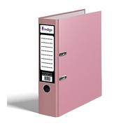 indigo® Premium A4 Office Lever Arch File - Durable, Organized File Storage -(FSC Certified, Pastel Pink, 70mm Spine - 1 Pack)