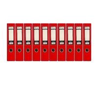 indigo® Premium A4 Office Lever Arch File - Durable, Organized File Storage -(FSC Certified, Red, 70mm Spine - Pack of 10)