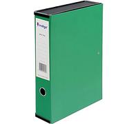 indigo® Premium Box File - Foolscap - 75 mm (Green, Pack of 5)