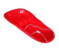 Indigo® Red Plastic Snow Sledge with Rope - Heavy Duty Toboggan Sleigh for Kids & Adults - Fast Winter Sledging Fun (Red)