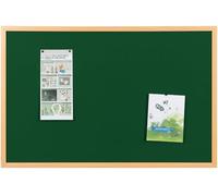 Indigo® Reversible Cork Notice Board - Green Felt & Cork Memo Board, 600 × 400 mm, Wooden Frame | Bulletin, Pin & Display Board for Home, Office & School