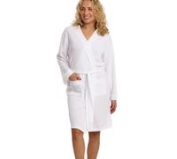 Indigo Sky Francesca Womens Easy-Care Waffle Knit Robe, White, S