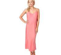 Indigo Sky Samsara Long Satin Chemise Nightdress, Coral Pink, 16-18