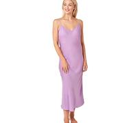 Indigo Sky Samsara Long Satin Chemise Nightdress, Lavender, 20-22