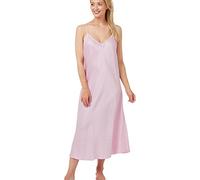 Indigo Sky Samsara Long Satin Chemise Nightdress, Striped, 8-10