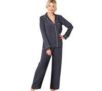 Indigo Sky Women's Astara Full Length Satin Pyjama, Midnight, 14-16