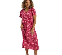 Indigo Sky Womens Birdie Plus Size Soft Jersey Nightdress With Buttons, Wine, 20-22