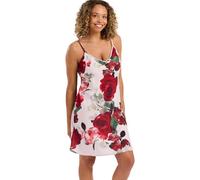 Indigo Sky Women's Leora Short Satin Chemise Nightie, Soft Bloom, 12-14