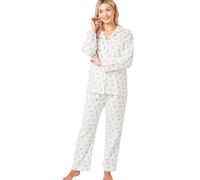 Indigo Sky Women's Luella 100% Brushed Cotton Wincyette Pyjama, Ivory Cheetah, 20-22