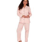 Indigo Sky Women's Luella 100% Brushed Cotton Wincyette Pyjama, Pink Penguin, 18-20