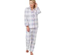 Indigo Sky Women's Luella 100% Brushed Cotton Wincyette Pyjama, Spice Red Check, 8-10