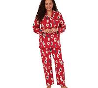 Indigo Sky Women's Luella Wincyette Pyjama, Red Kira Animal, 10-12