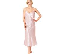 Indigo Sky Women's Samsara Long Satin Chemise Nightdress, Ice Pink Multi, 8-10