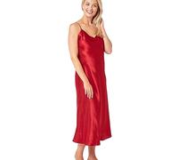 Indigo Sky Women's Samsara Long Satin Chemise, Rouge Red, 20-22