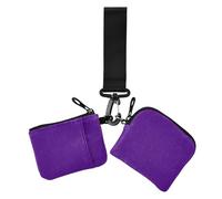 Indigo Solid Color Pure Plain Purple Women's Coin Pouches Card Holder Mini Fashion Credit Card Wallet Organizer with Keychain for Woman 2 Pcs, indigo Solid color Pure Plain purple, One Size, Casual