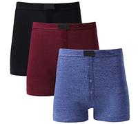 Indigo Soul 3-12 Pairs Men's Cotton Boxer Shorts Underwear Trunks Plain Breathable Sets (l, regular, Pack of 3 (Mix Color))