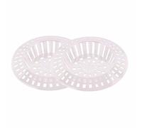 Indigo Soul Pack Of 2 Plastic Bath/Kitchen Sink Strainers White Drain Hair Catcher Set 1 1/2'' Home DIY