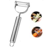 Indigo Soul Potato Peeler Heavy Duty Stainless Steel Silver Y Peeler Cutter Potato Carrot Fruits Vegetable Peeling Kitchen Multifunction Firm Grip, 17 x 7 cm (PELR-5562)