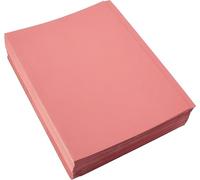 Indigo® Square-Cut Foolscap Folder - 180 GSM Heavy-Duty Card, Pink - Pack of 100