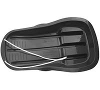 Indigo® Strong Plastic Snow Sledge with Rope - Heavy Duty Toboggan Sled for Kids & Adults - Winter Snow Slider (Black)