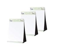 indigo® Tabletop Self Stick Flipchart Pad [20 Sheets] - 70 gr/m² Paper, 58,5 x 50 cm - Portable and Versatile for Creative Expression and Organization - (Pack of 3)