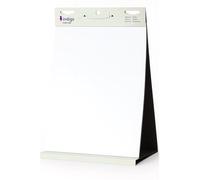 indigo® Tabletop Self-Stick Flipchart Pads - 20 Sheets Per Pad, 70gsm Paper - 58.5 x 50cm - Portable Self-Adhesive Easel Pads for Meetings, Training & Classrooms - Pack of 5
