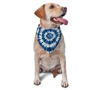 Indigo Tie Dye Pet Bandana-Triangle Scarf for Cats Dogs Adjustable