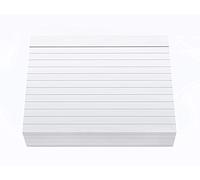Indigo® White Record Cards - Ruled with Headline - Pack of 100 (8" x 5", Pack of 1)