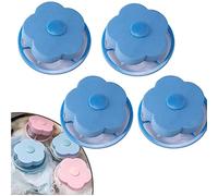 Indigopetco Pet Hair Remover Laundry, Lint Catcher, Floating Hair Filtering Mesh Removal, Reusable Pet Fur Remover Filter Washer Lint Trap Net Pouch(Blue (4PCS))