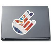 Indigos The Shocker Hand Decal Sticker Laptop Sticker Laptop Skin 297x205 mm black Outline with Flag Costa Rica - Costa Rica