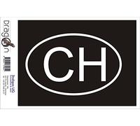 INDIGOS UG - Car Sticker - Decal - 110x70 mm - Switzerland CH - black - Tuning - Rear Window - Bicycle - Motorcycle - Truck