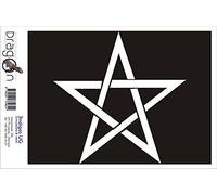 INDIGOS UG - Car Sticker - Decal - 120x120 mm - pentagram Silver - Tuning - Rear Window - Bicycle - Motorcycle - Truck
