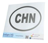 INDIGOS UG - Car Sticker - Decal - 160x110 mm - China CHN - silver - Tuning - Rear Window - Bicycle - Motorcycle - Truck