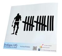 INDIGOS UG - Car Sticker - Decal - 210x100 mm - Zombie - black - Tuning - Rear Window - Bicycle - Motorcycle - Truck