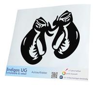 INDIGOS UG - Car Sticker - Decal - Boxing Gloves Boxing - black - 109x90 - Tuning - Rear Window - Bicycle - Motorcycle - Truck